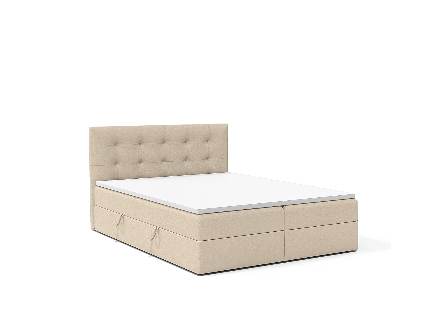 BOXSPRINGBETT Doppelbett Kolumbo Hellbeige 160x200 cm