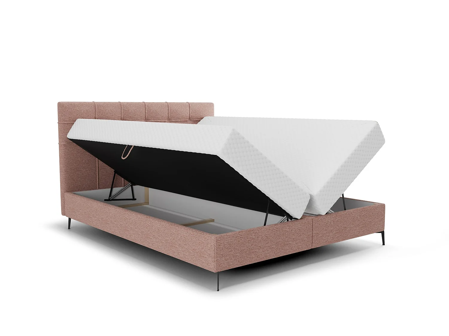 BOXSPRINGBETT Doppelbett Ardoe Rosa (Aragon 62)) 180x200 cm