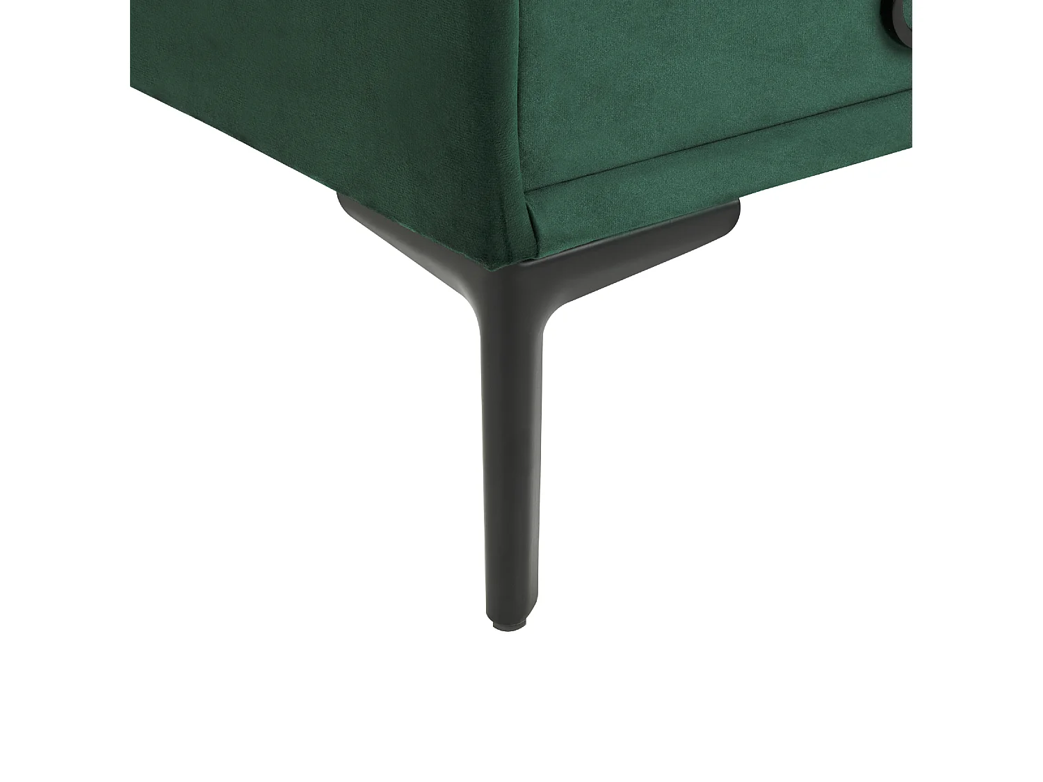 Table de nuit à 2 tiroirs SEZANNE Velours Vert foncé