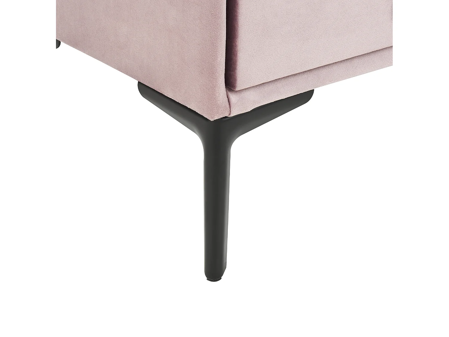 Table de nuit à 2 tiroirs SEZANNE Velours Rose