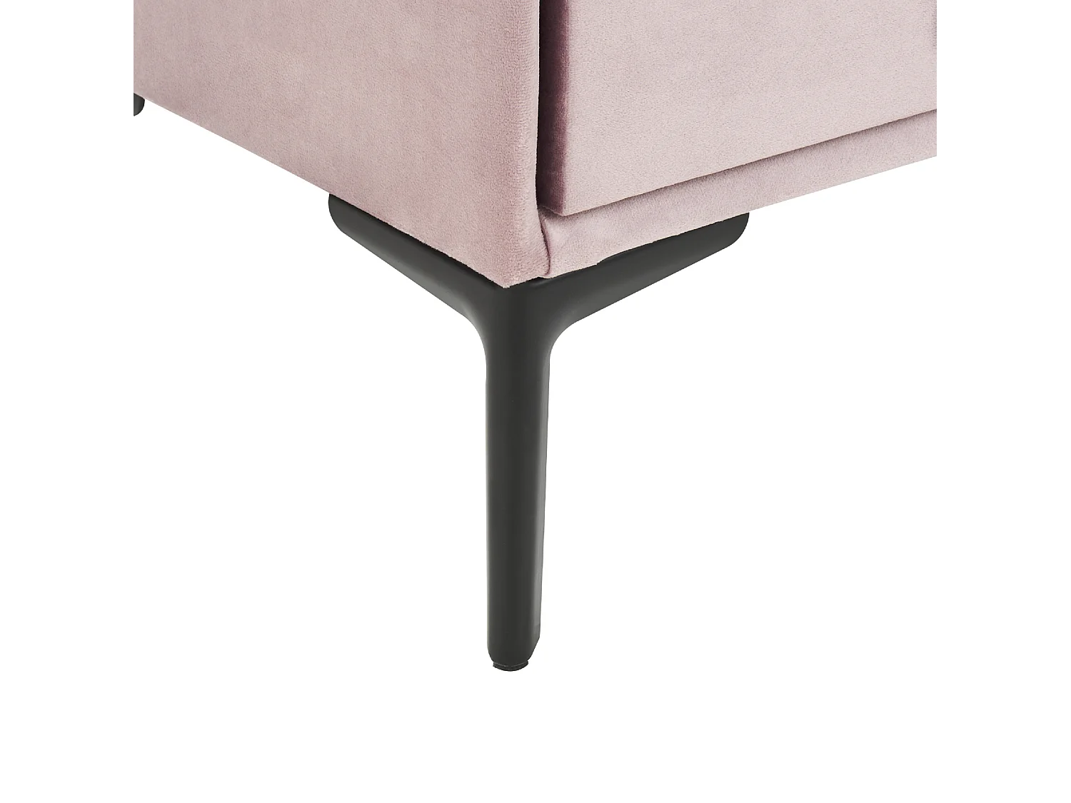 Table de nuit à 2 tiroirs SEZANNE Velours Rose