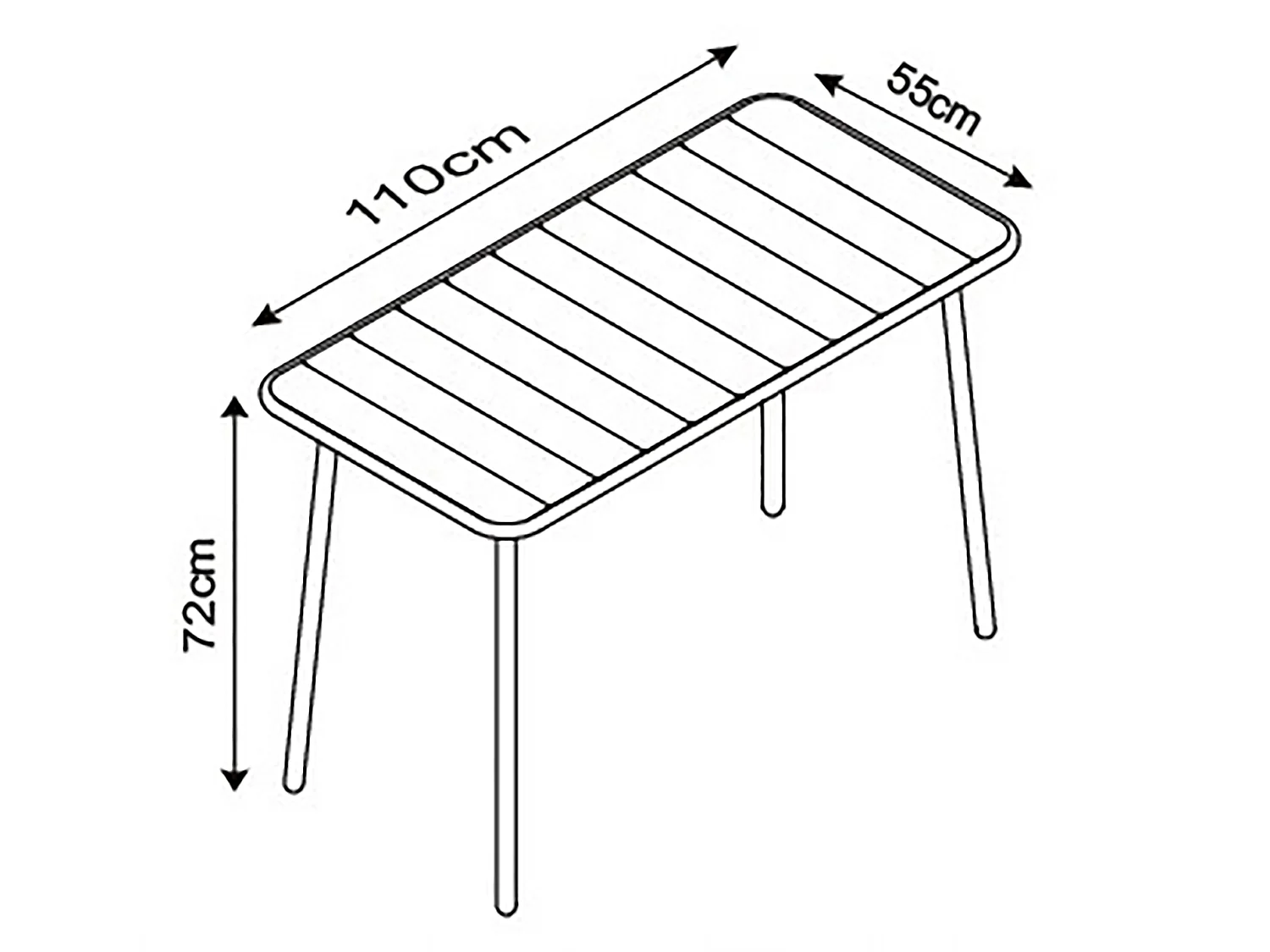Bistro en métal Table Balcon Table Sumila