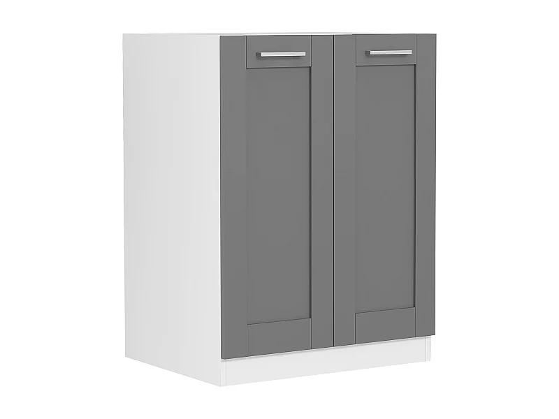 Kitchen furniture cabinet Colura White / Anthracite H. 82 x W. 60 x D. 46 cm