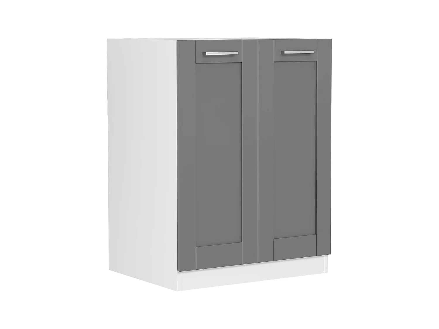 Kitchen furniture cabinet Colura White / Anthracite H. 82 x W. 60 x D. 46 cm