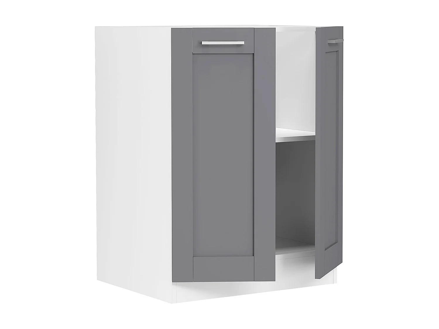 Kitchen furniture cabinet Colura White / Anthracite H. 82 x W. 60 x D. 46 cm