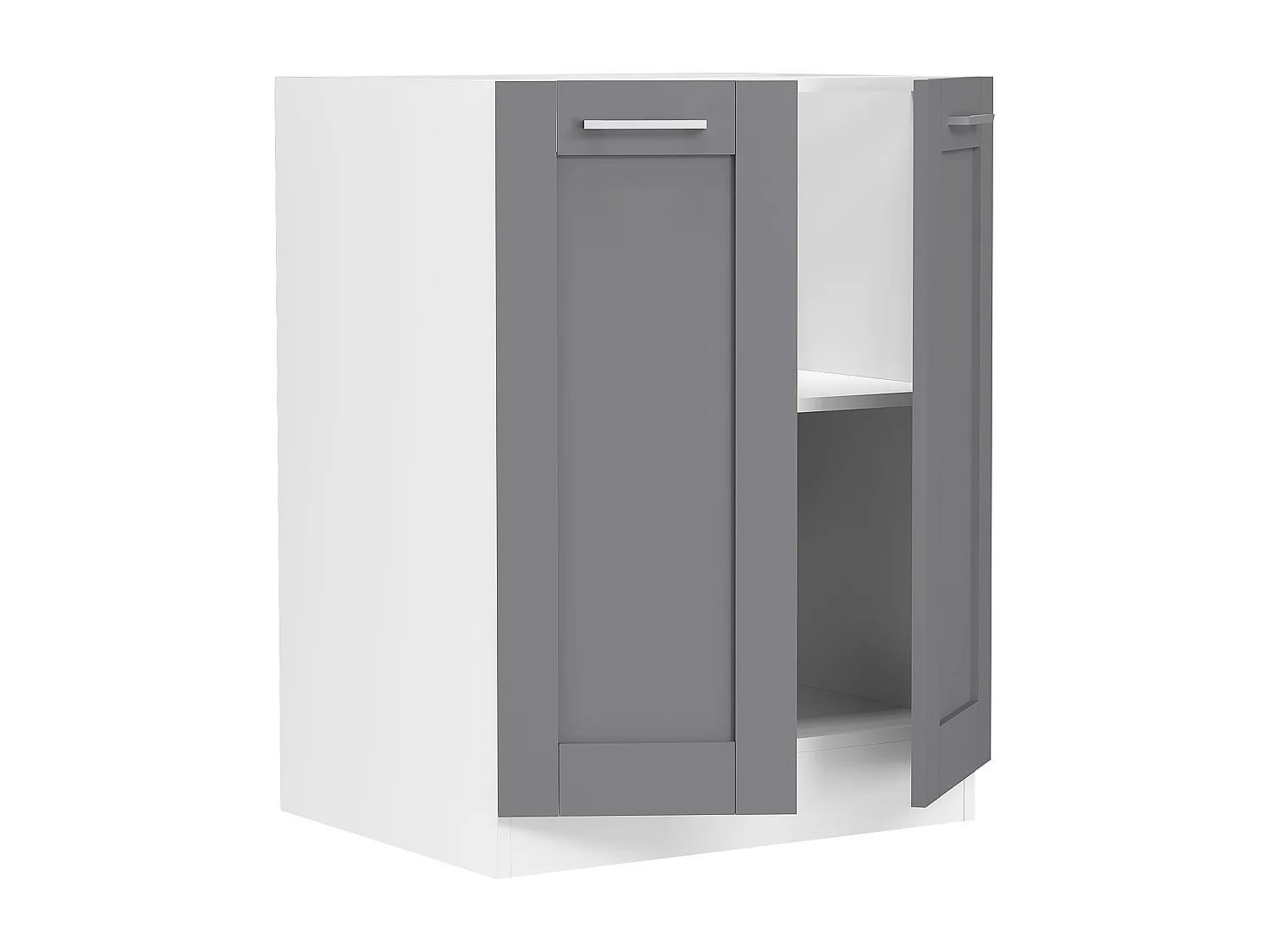 Kitchen furniture cabinet Colura White / Anthracite H. 82 x W. 60 x D. 46 cm