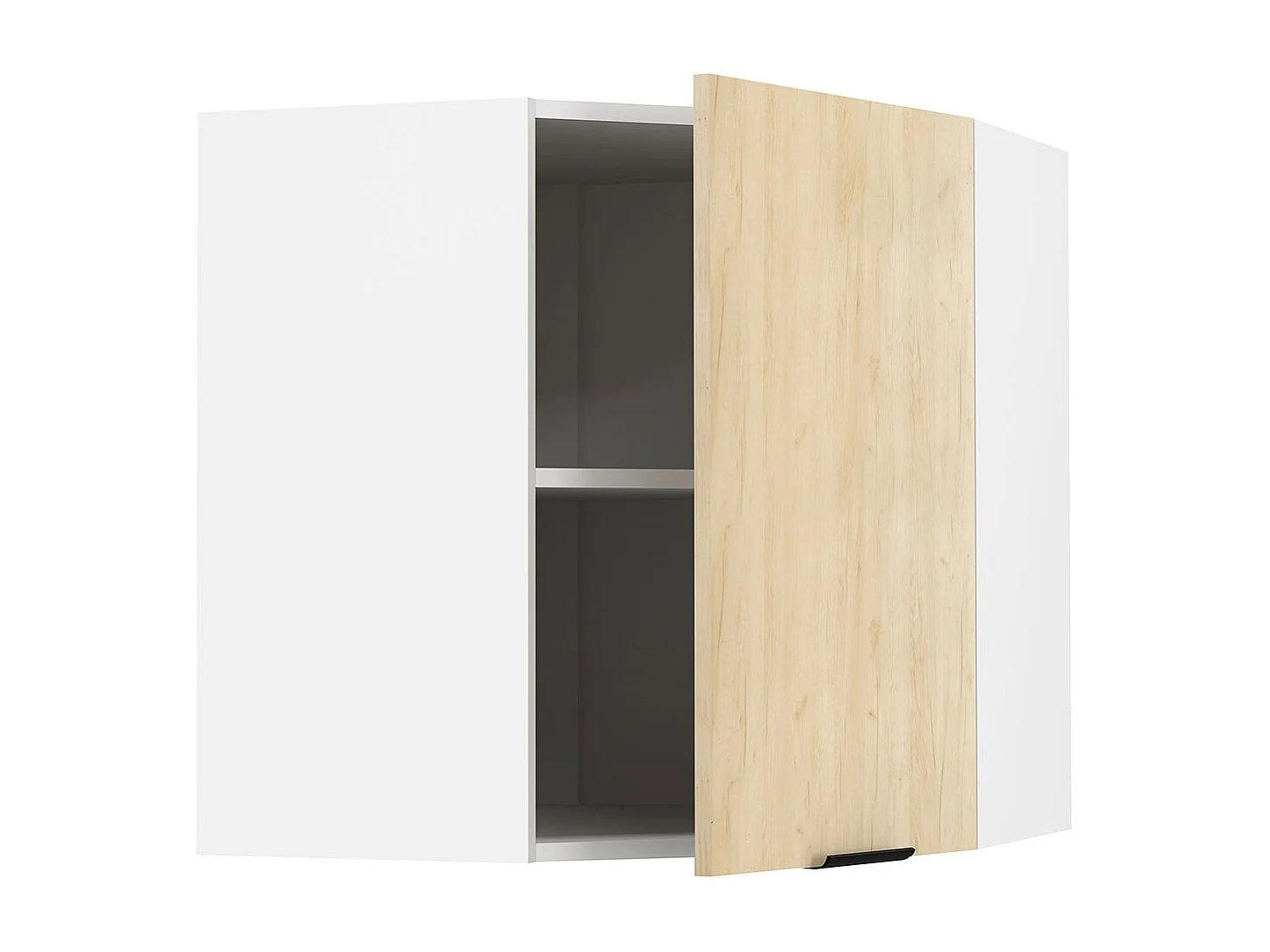 Kitchen furniture hanging cabinet Fasola White / Honey oak H. 60 x W. 57 x D. 57 cm