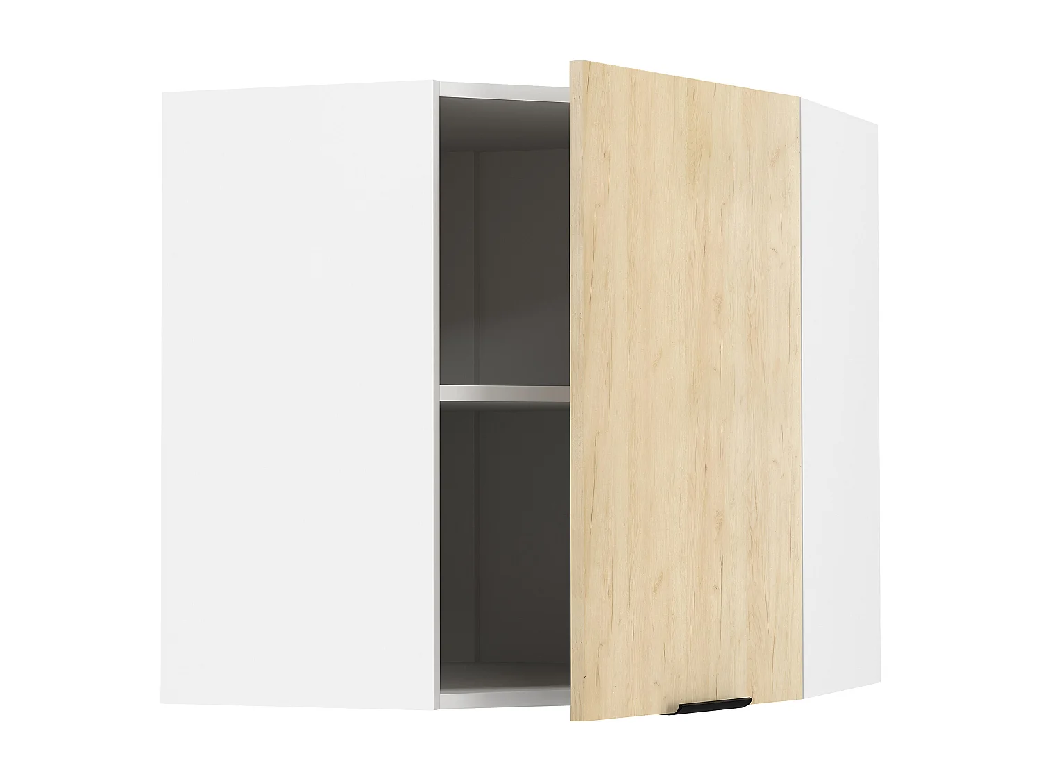 Kitchen furniture hanging cabinet Fasola White / Honey oak H. 60 x W. 57 x D. 57 cm