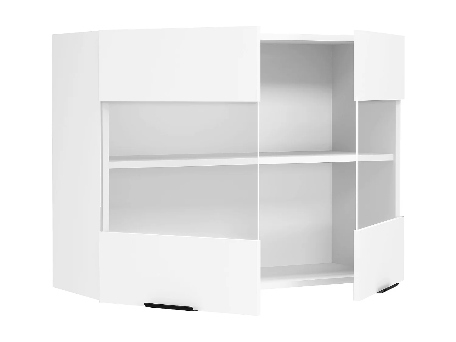 Kitchen furniture hanging cabinet Fasola White H. 60 x W. 80 x D. 31 cm