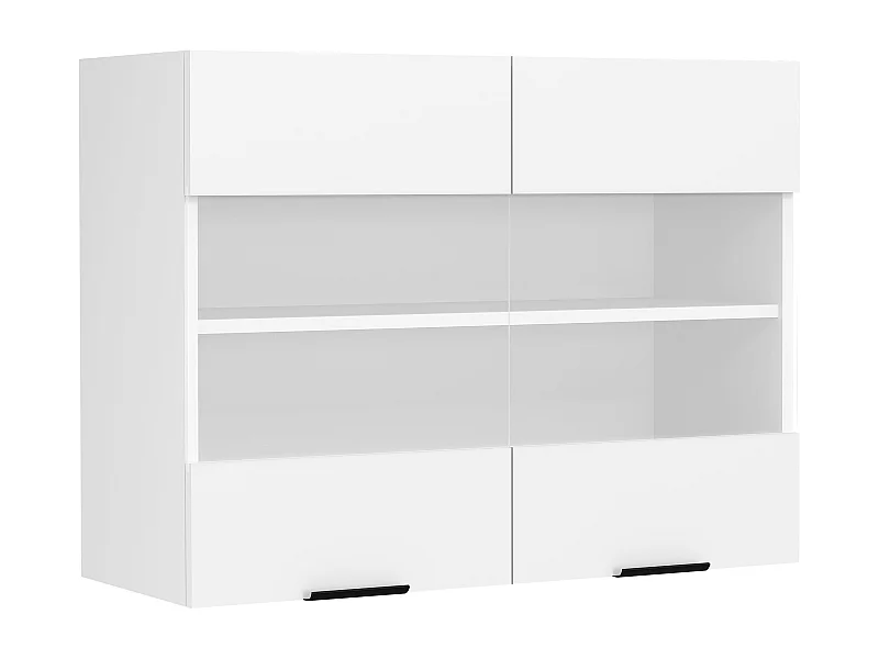 Kitchen furniture hanging cabinet Fasola White H. 60 x W. 80 x D. 31 cm