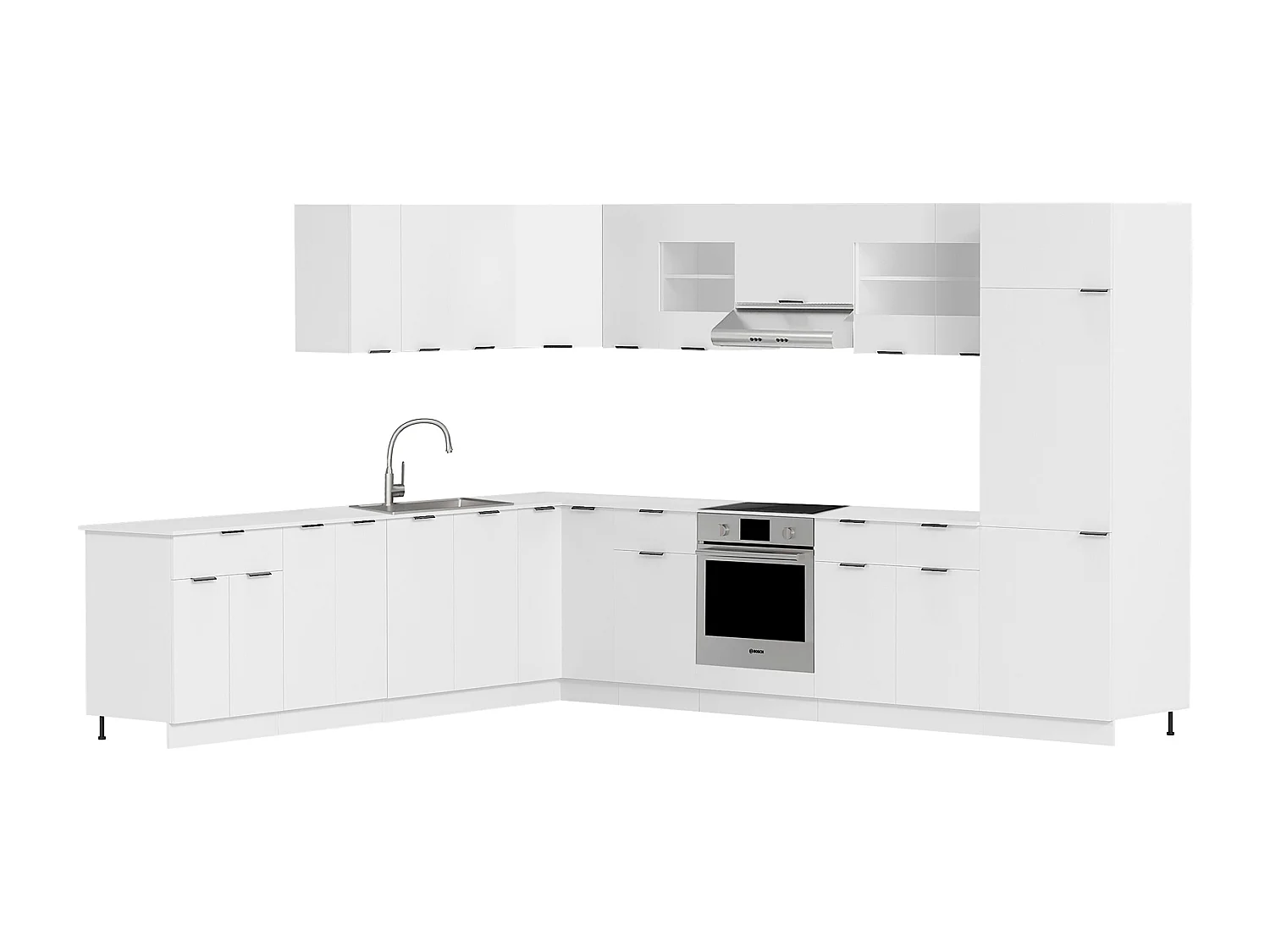 Kitchen furniture hanging cabinet Fasola White H. 40 x W. 60 x D. 31 cm