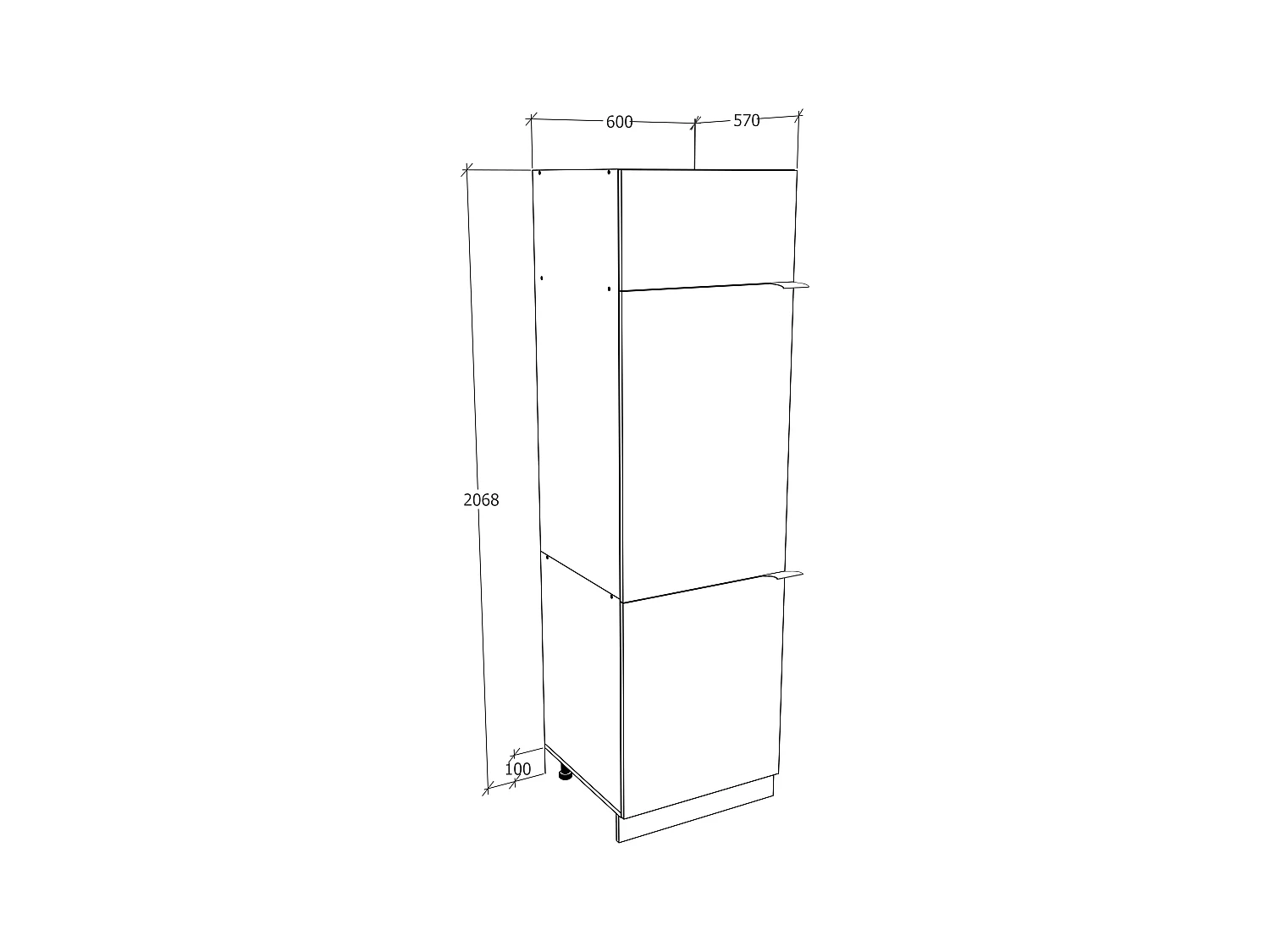 Szafka kuchenna S. 60 cm wysoka szafka Fasola