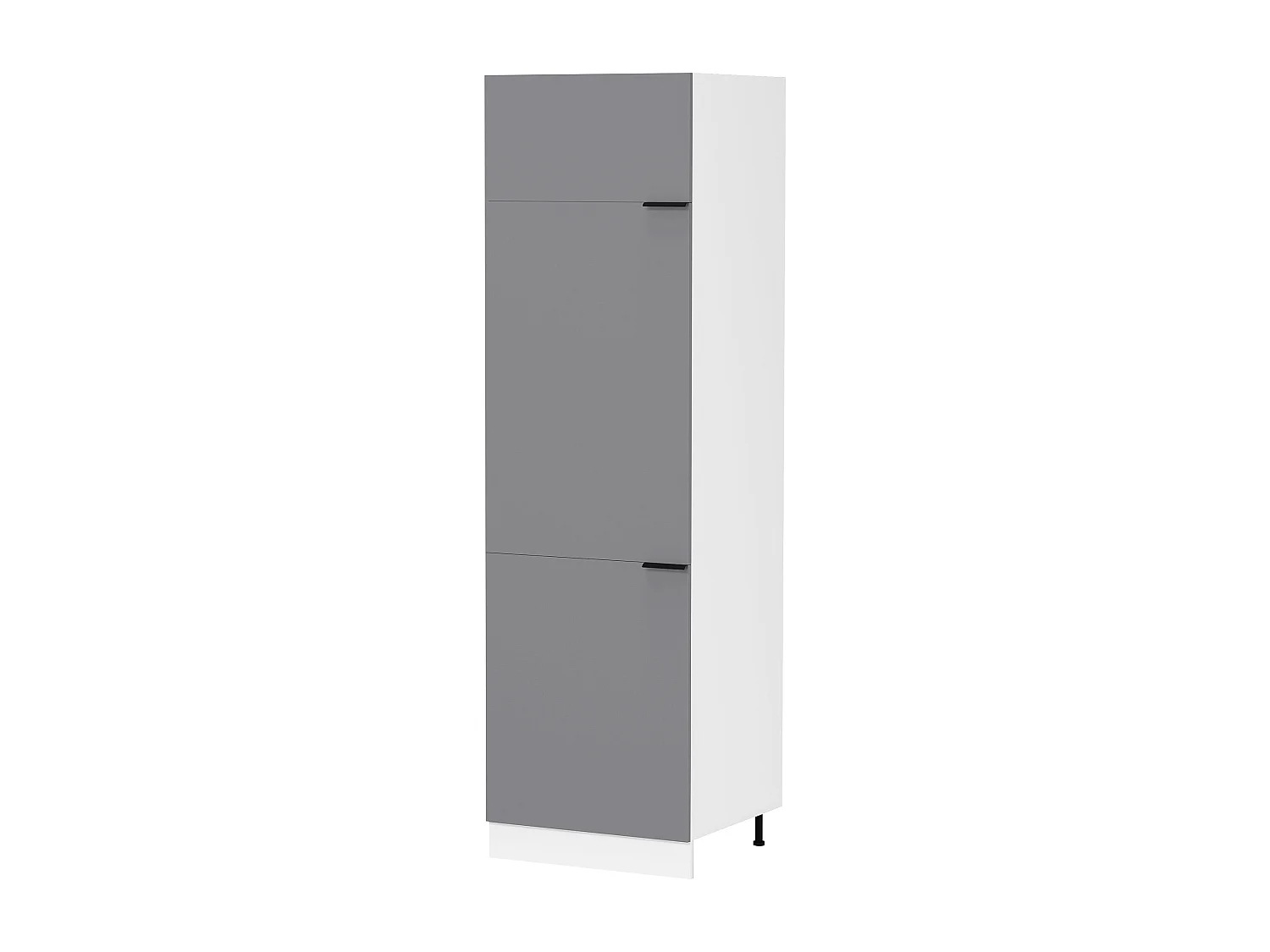 Kitchen furniture cabinet Fasola White / Anthracite H. 207 x W. 60 x D. 57 cm