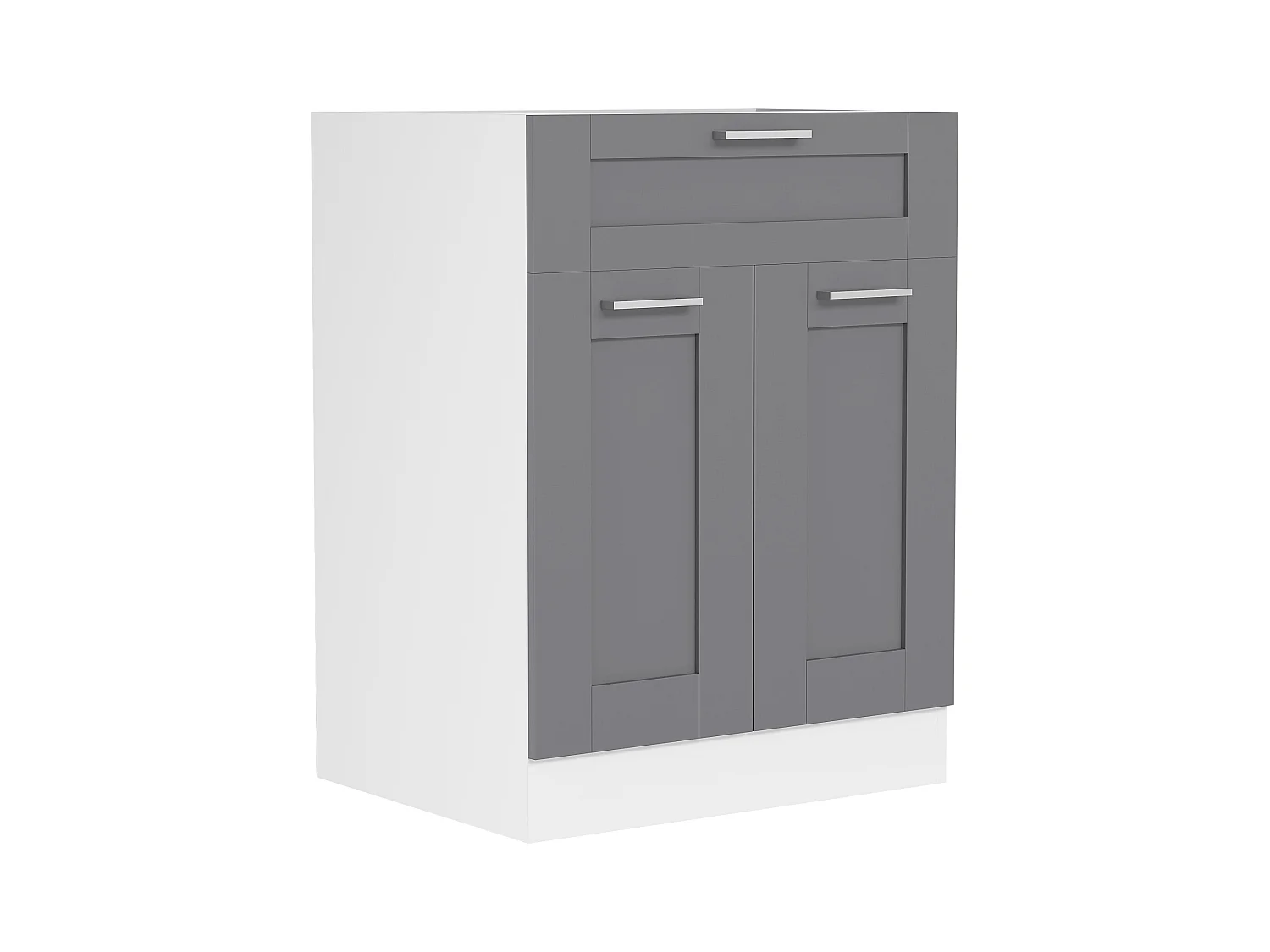 Kitchen furniture cabinet Colura White / Anthracite H. 82 x W. 60 x D. 46 cm