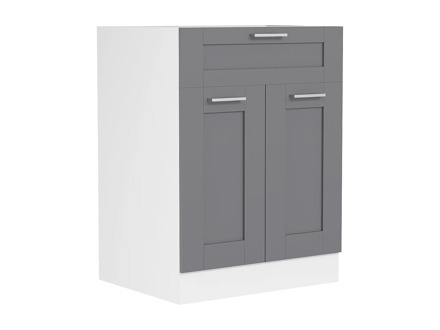 Kitchen furniture cabinet Colura White / Anthracite H. 82 x W. 60 x D. 46 cm
