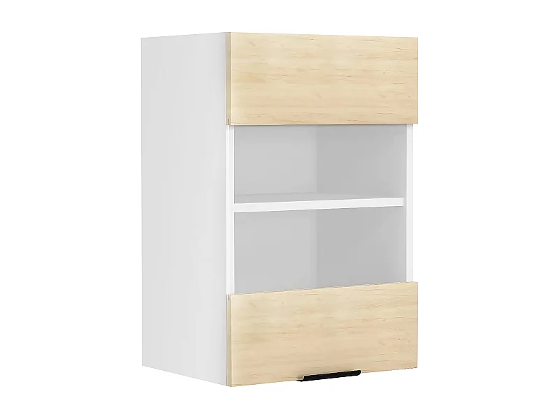 Kitchen furniture hanging cabinet Fasola White / Honey oak H. 60 x W. 40 x D. 31 cm
