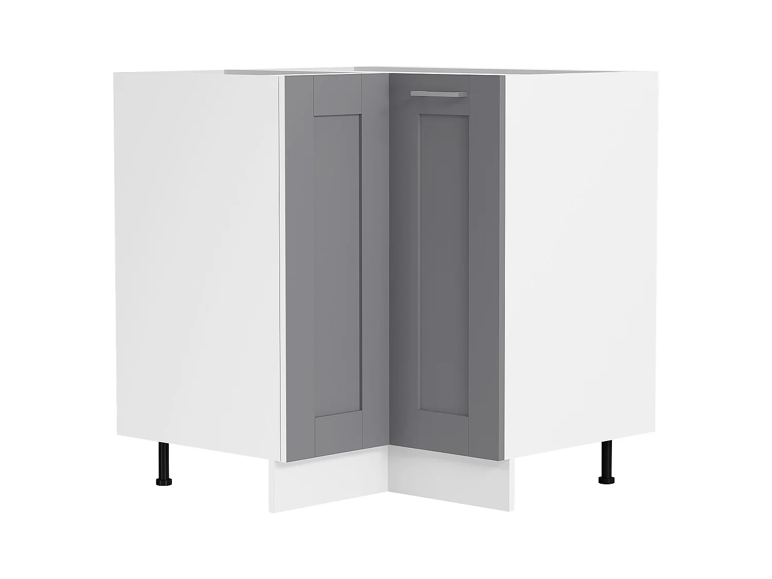 Kitchen furniture cabinet Colura White / Anthracite H. 82 x W. 76 x D. 76 cm