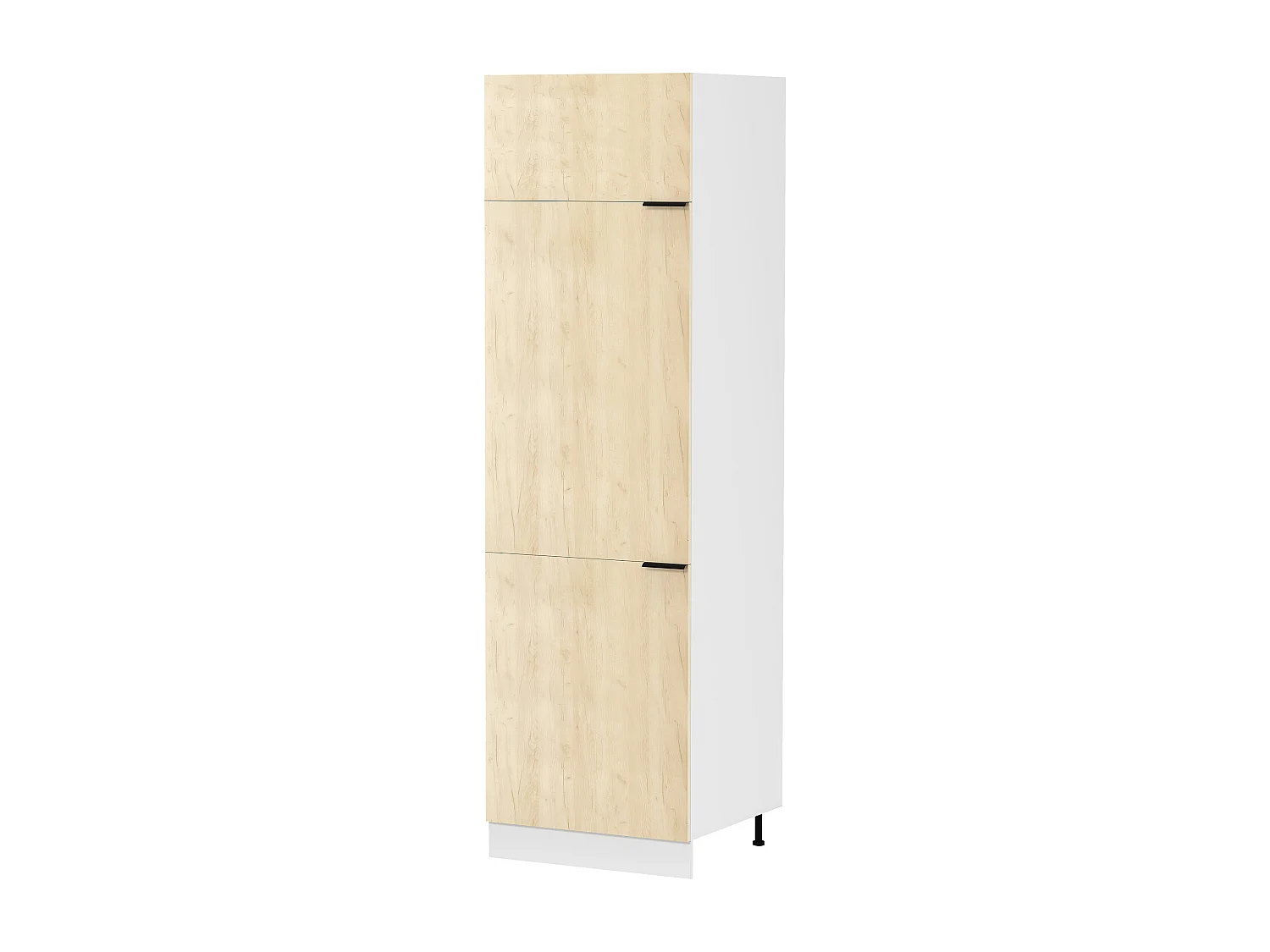 Kitchen furniture cabinet Fasola White / Honey oak H. 207 x W. 60 x D. 57 cm