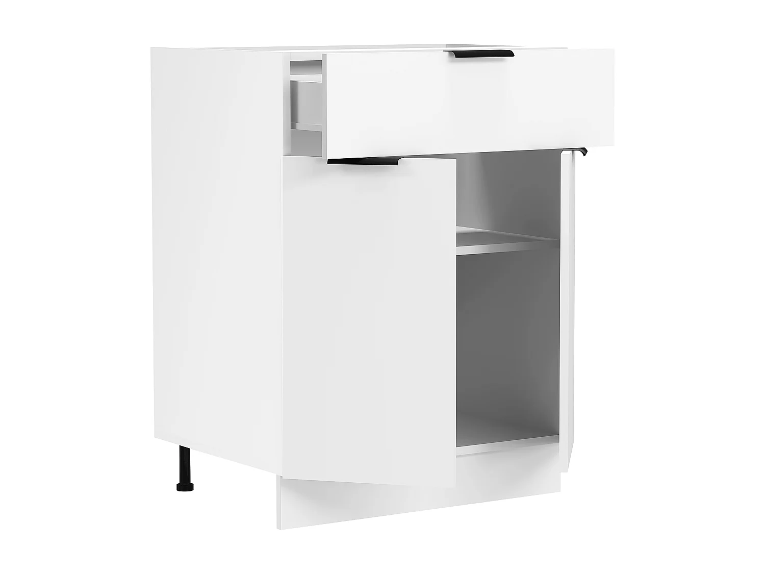Kitchen furniture cabinet Fasola White H. 82 x W. 60 x D. 46 cm
