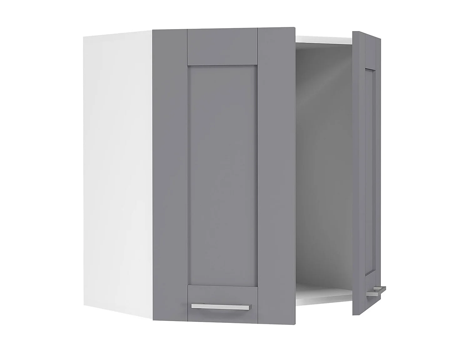 Kitchen furniture hanging cabinet Colura White / Anthracite H. 60 x W. 60 x D. 31 cm