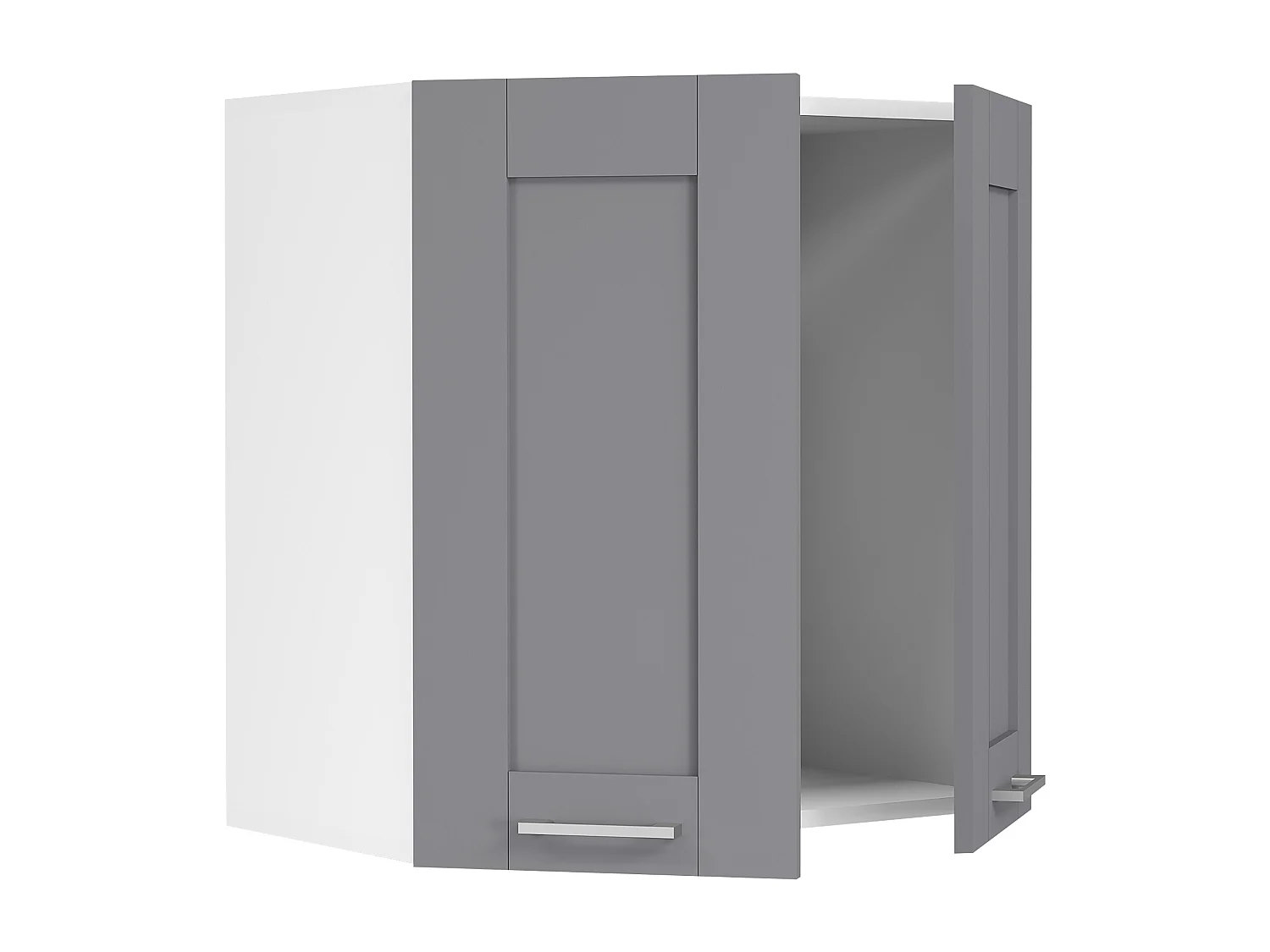 Kitchen furniture hanging cabinet Colura White / Anthracite H. 60 x W. 60 x D. 31 cm