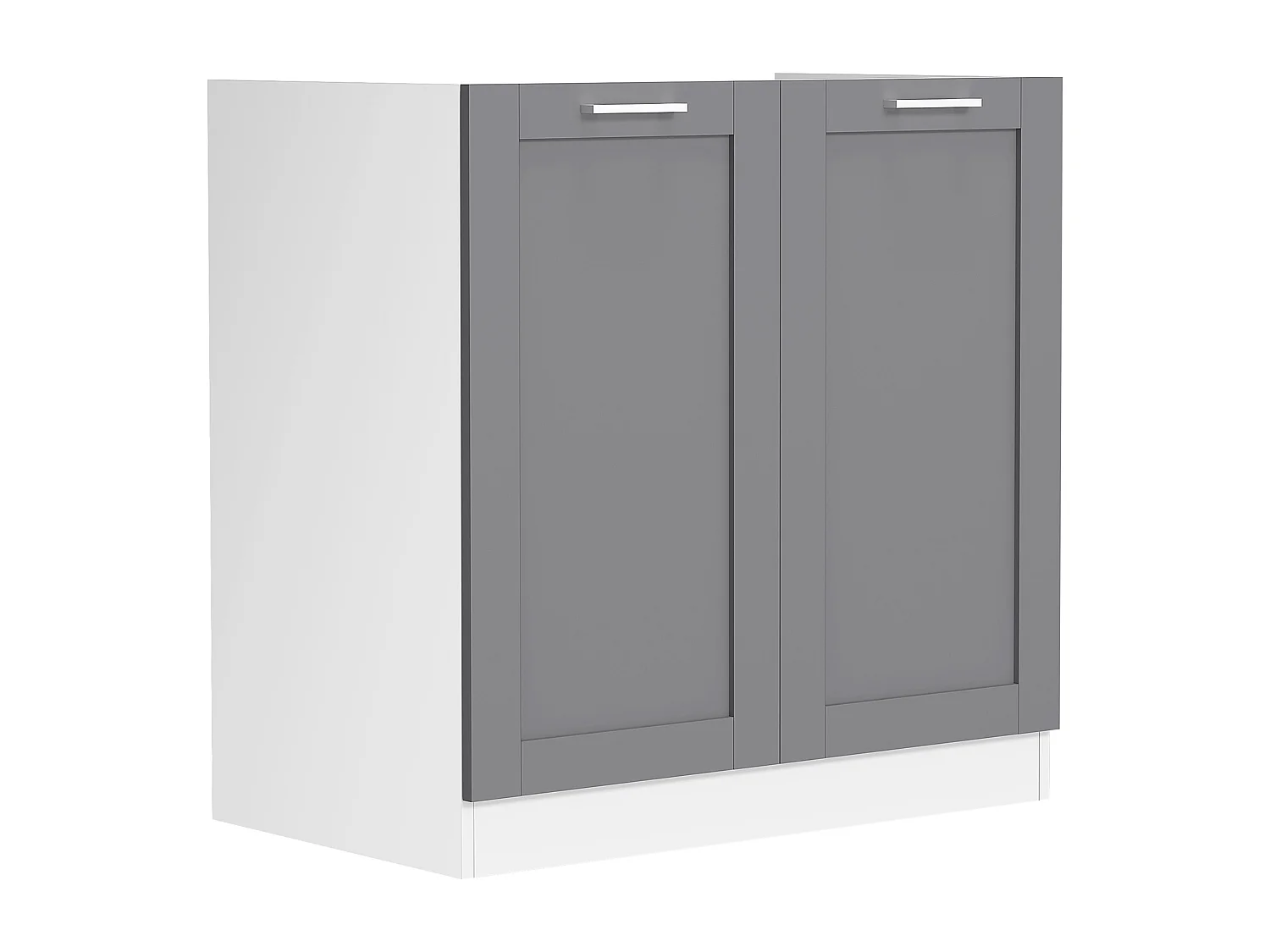 Kitchen furniture cabinet Colura White / Anthracite H. 82 x W. 80 x D. 46 cm