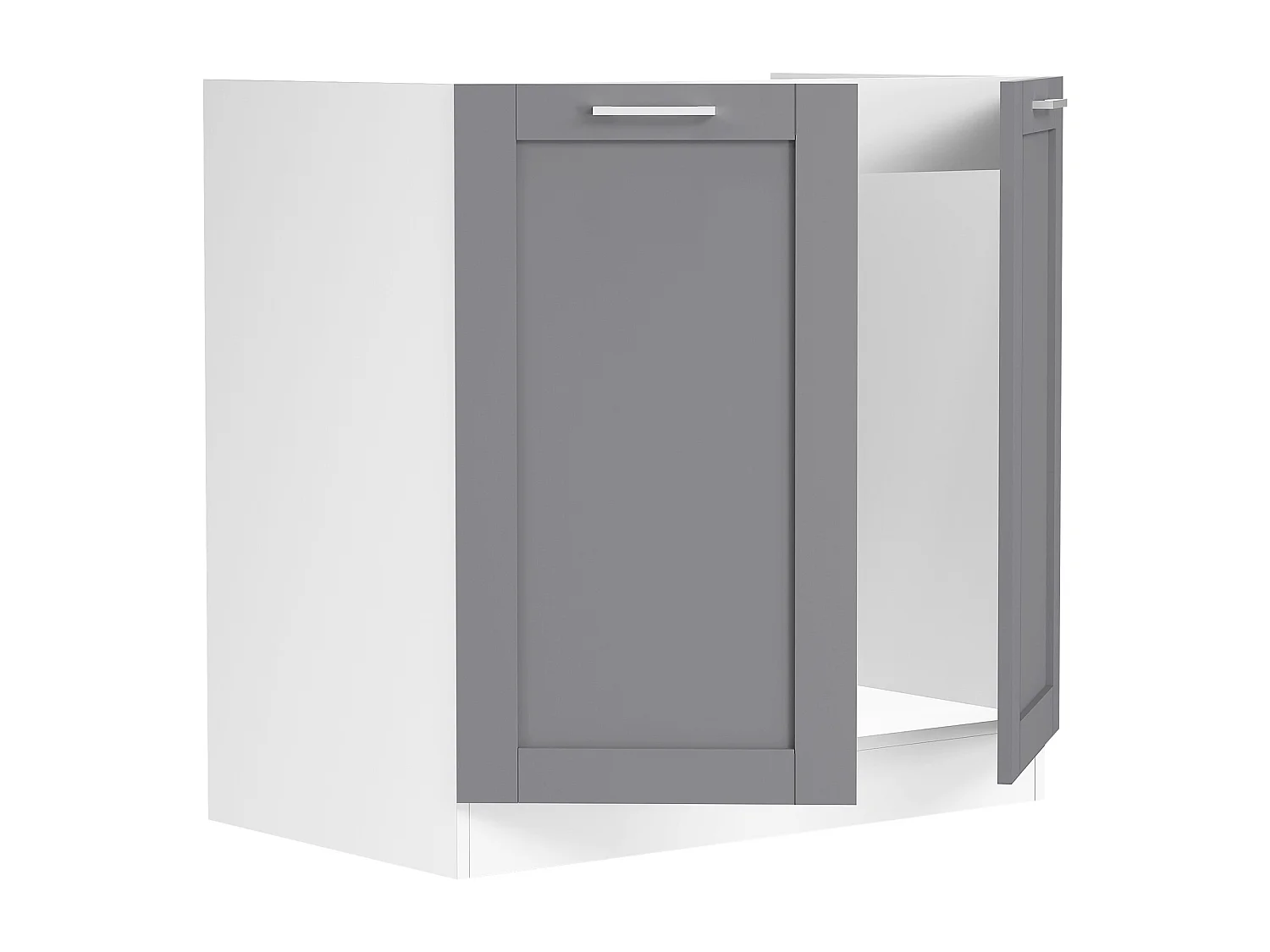 Kitchen furniture cabinet Colura White / Anthracite H. 82 x W. 80 x D. 46 cm