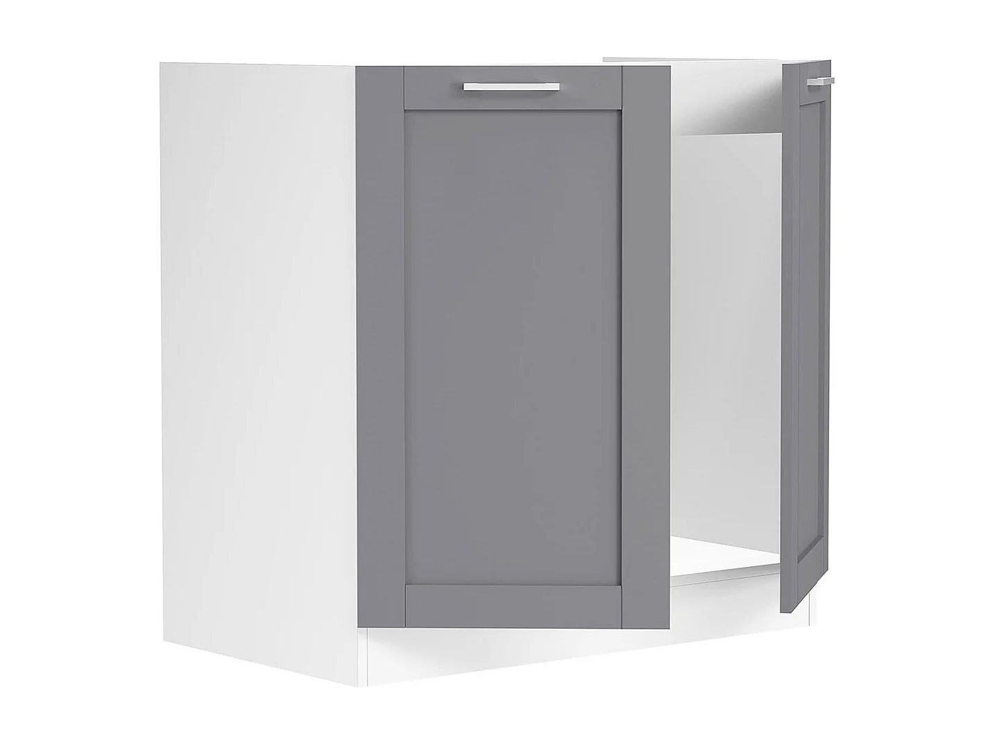 Kitchen furniture cabinet Colura White / Anthracite H. 82 x W. 80 x D. 46 cm