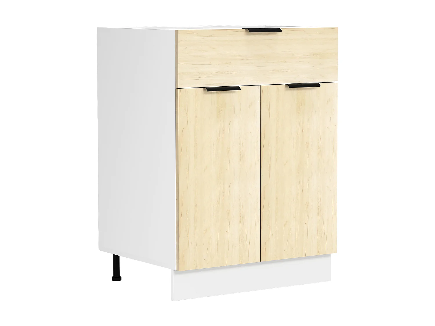 Kitchen furniture cabinet Fasola White / Honey oak H. 82 x W. 60 x D. 46 cm