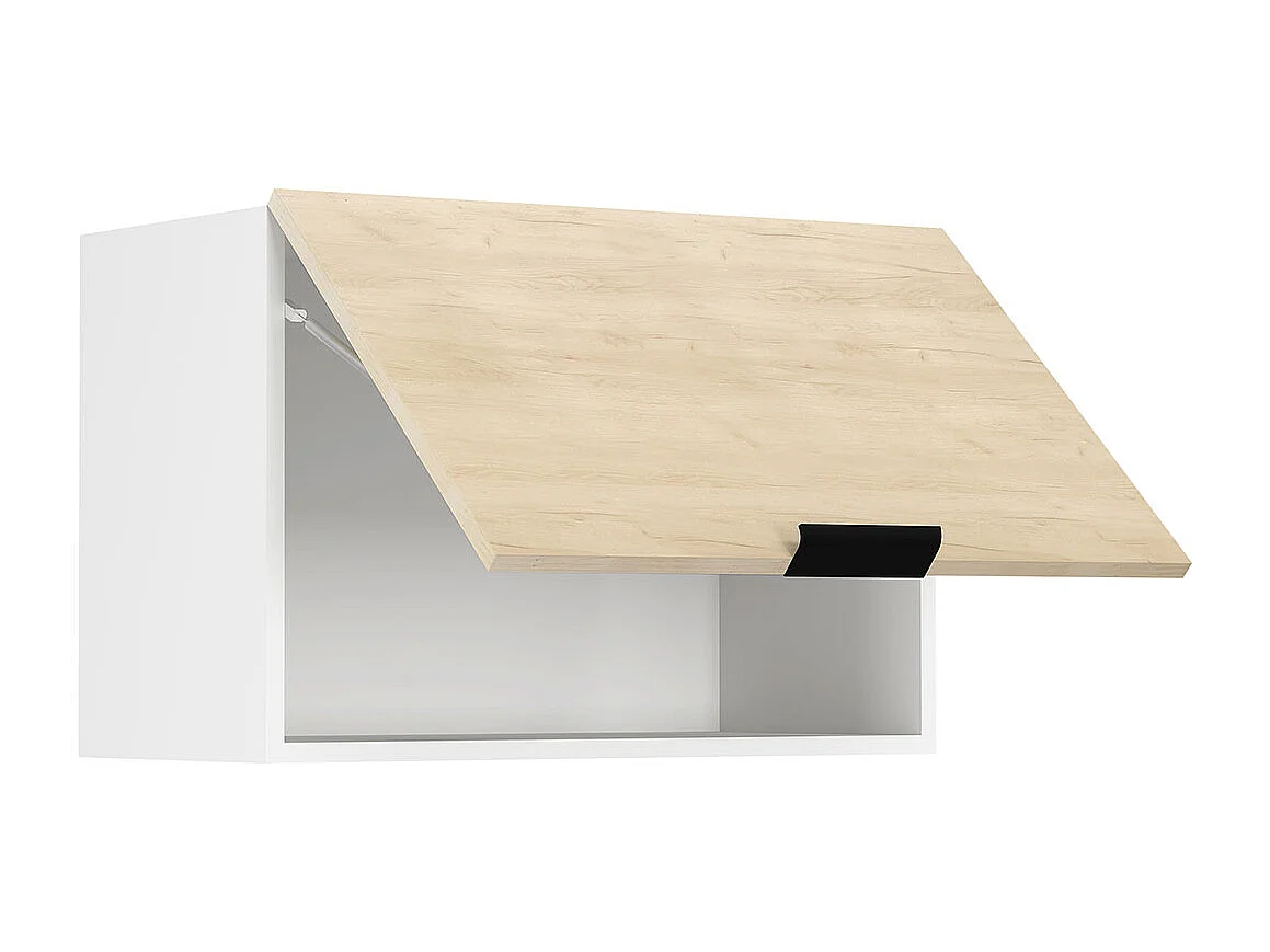 Kitchen furniture hanging cabinet Fasola White / Honey oak H. 40 x W. 60 x D. 31 cm