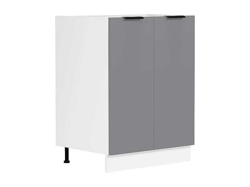 Kitchen furniture cabinet Fasola White / Anthracite H. 82 x W. 60 x D. 46 cm