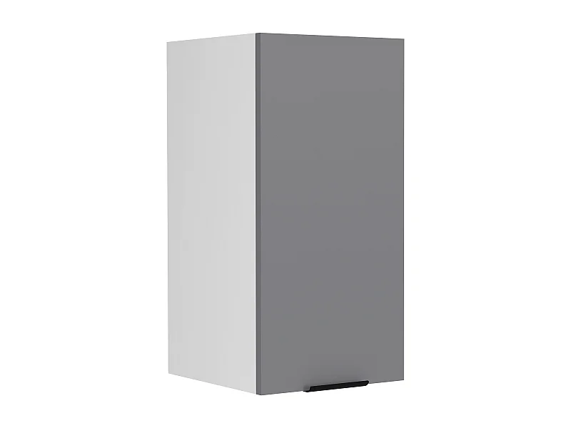 Kitchen furniture hanging cabinet Fasola White / Anthracite H. 60 x W. 30 x D. 31 cm