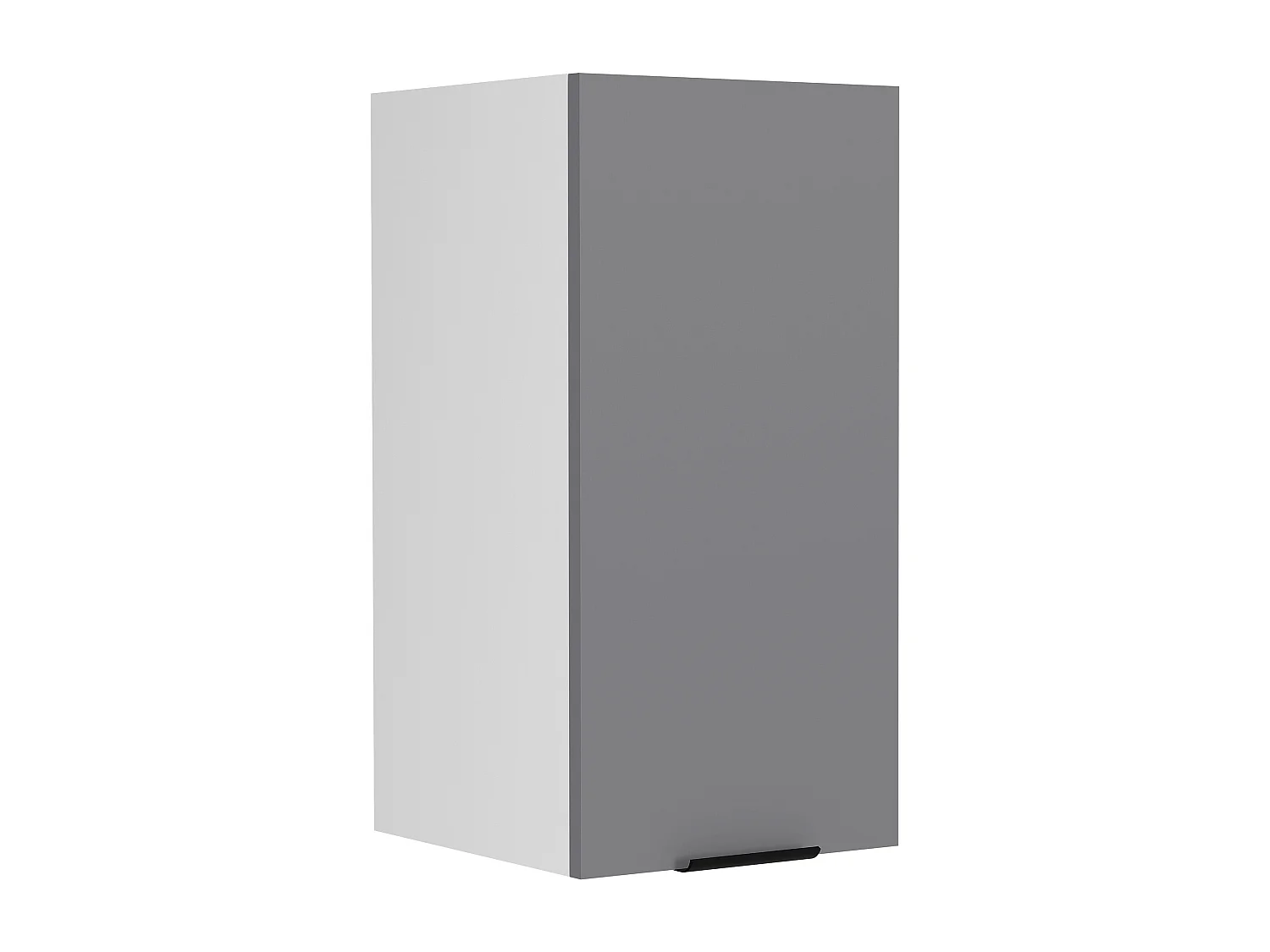 Kitchen furniture hanging cabinet Fasola White / Anthracite H. 60 x W. 30 x D. 31 cm