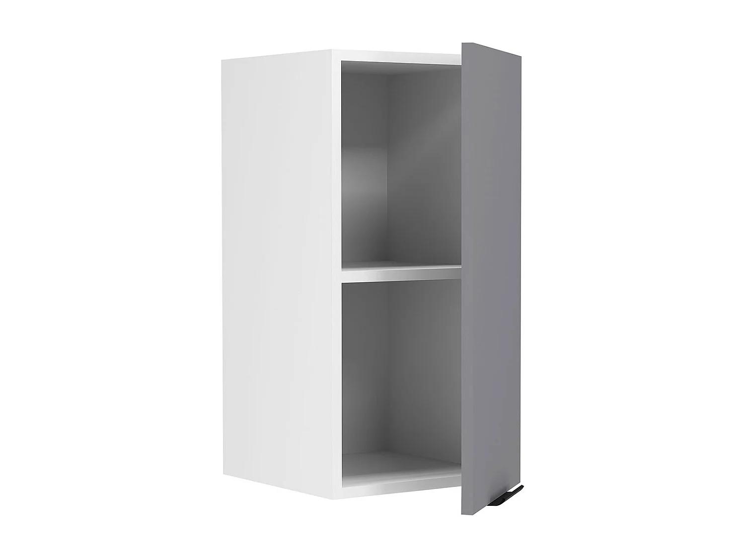 Kitchen furniture hanging cabinet Fasola White / Anthracite H. 60 x W. 30 x D. 31 cm