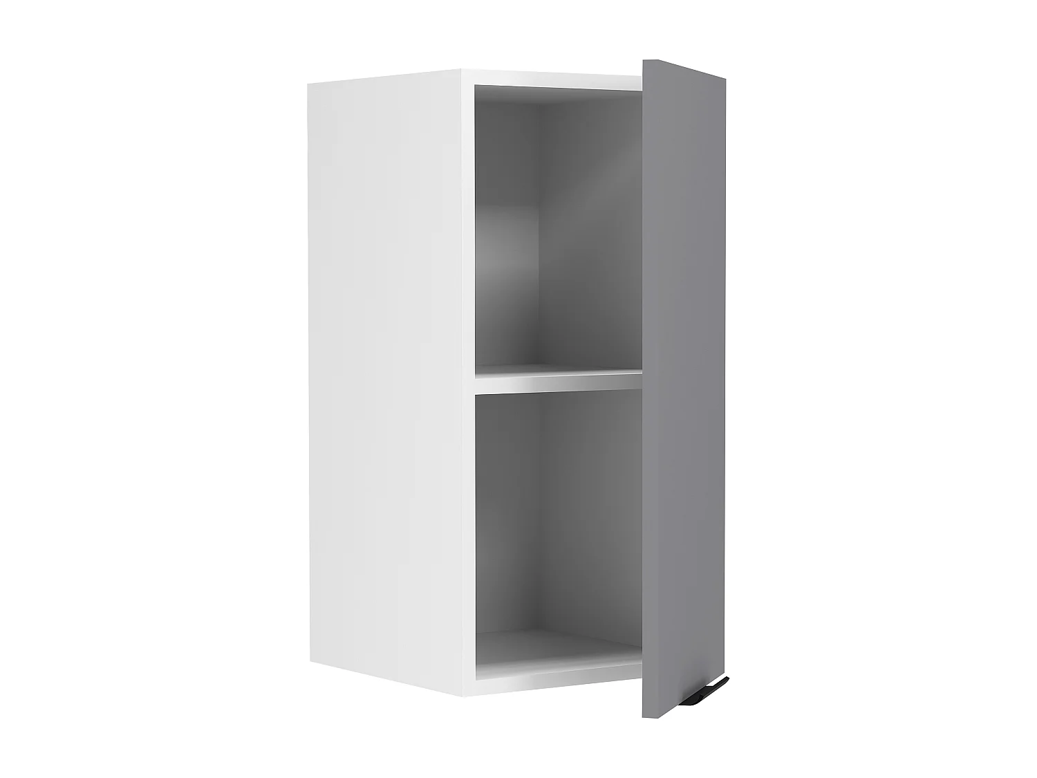 Kitchen furniture hanging cabinet Fasola White / Anthracite H. 60 x W. 30 x D. 31 cm