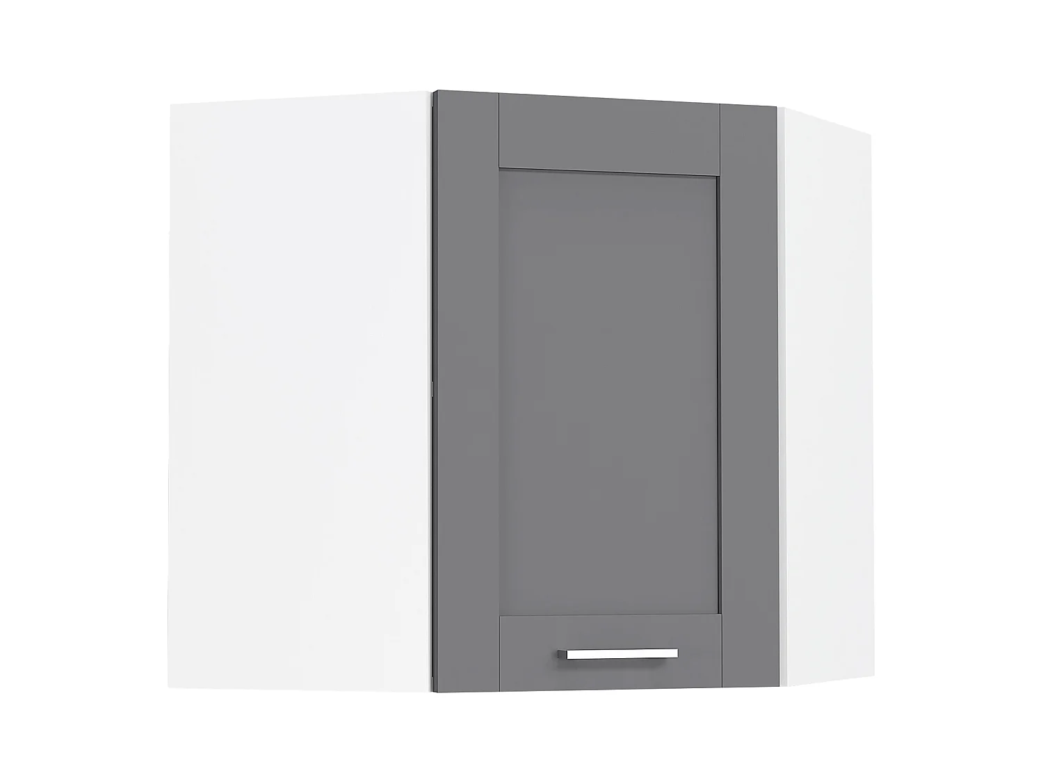 Kitchen furniture hanging cabinet Colura White / Anthracite H. 60 x W. 57 x D. 57 cm