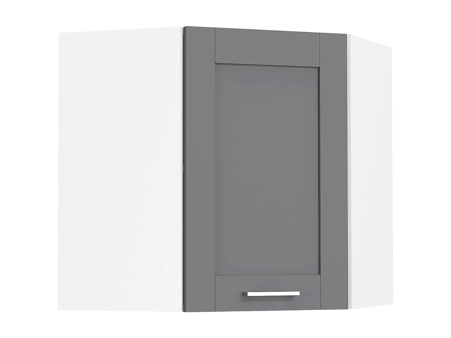 Kitchen furniture hanging cabinet Colura White / Anthracite H. 60 x W. 57 x D. 57 cm