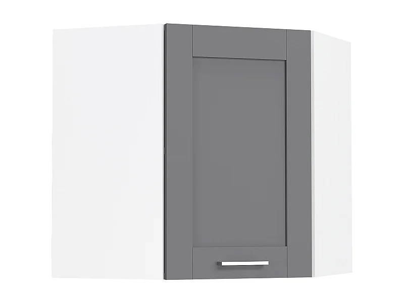 Kitchen furniture hanging cabinet Colura White / Anthracite H. 60 x W. 57 x D. 57 cm