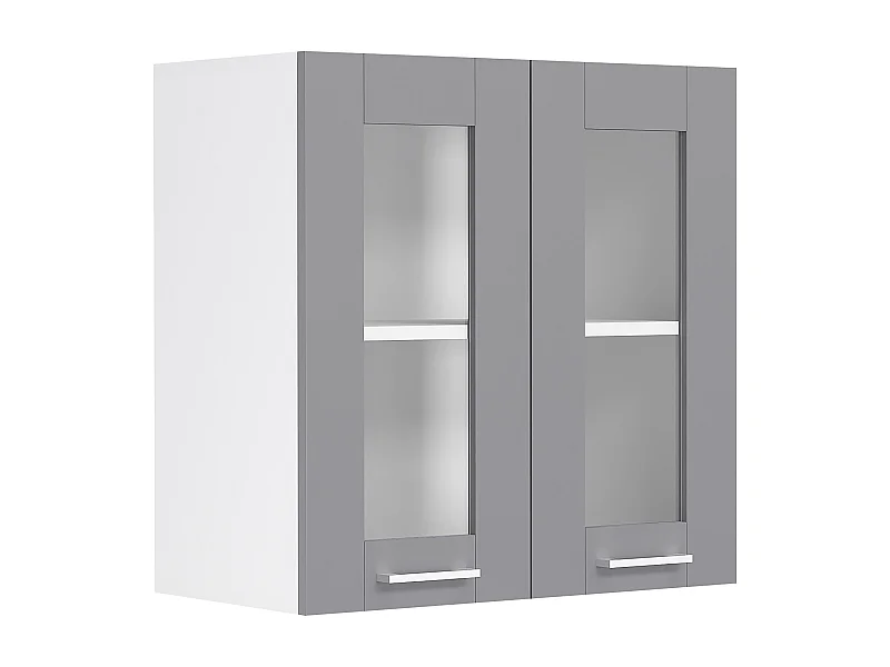 Kitchen furniture hanging cabinet Colura White / Anthracite H. 60 x W. 80 x D. 31 cm