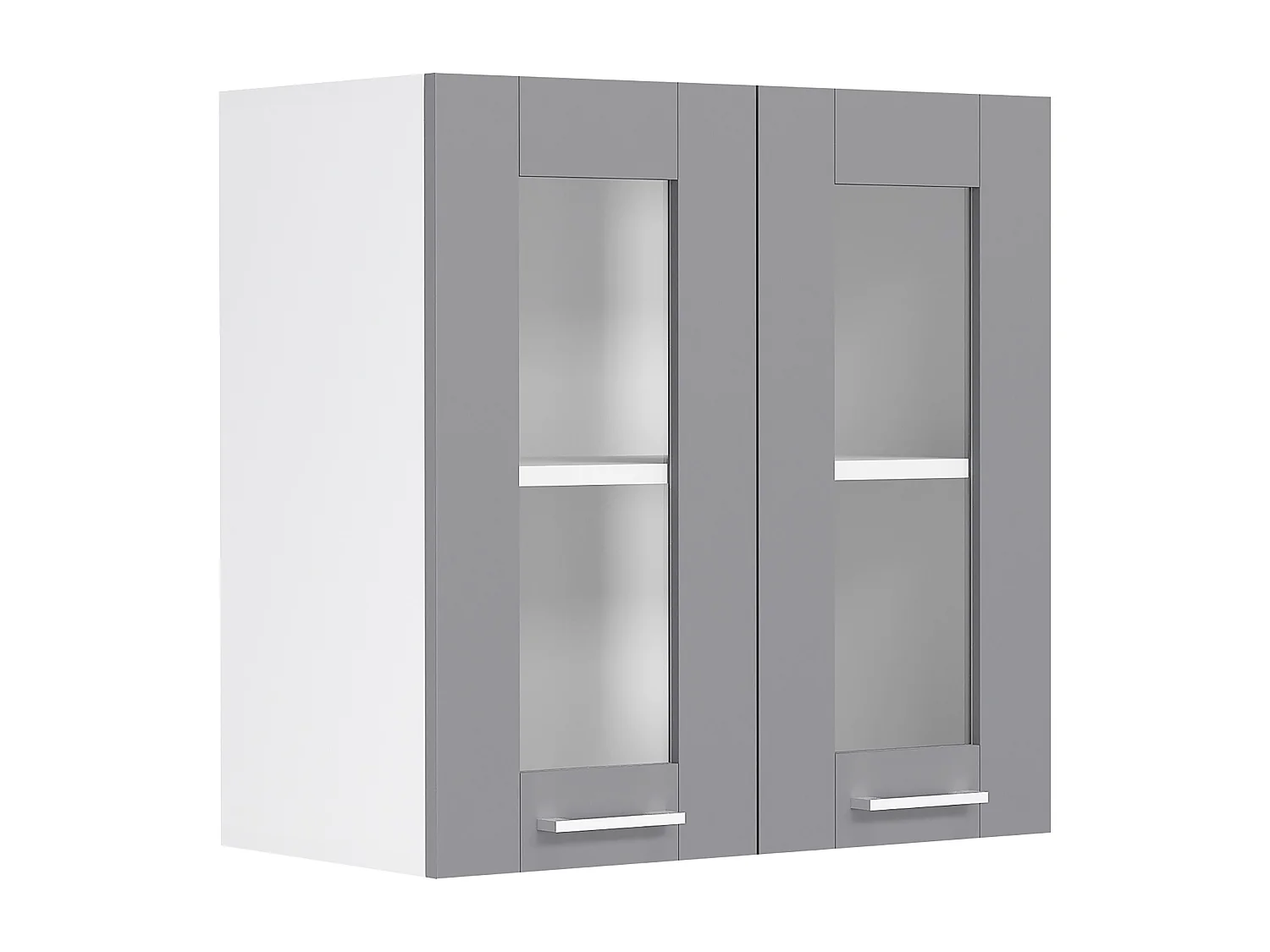 Kitchen furniture hanging cabinet Colura White / Anthracite H. 60 x W. 80 x D. 31 cm