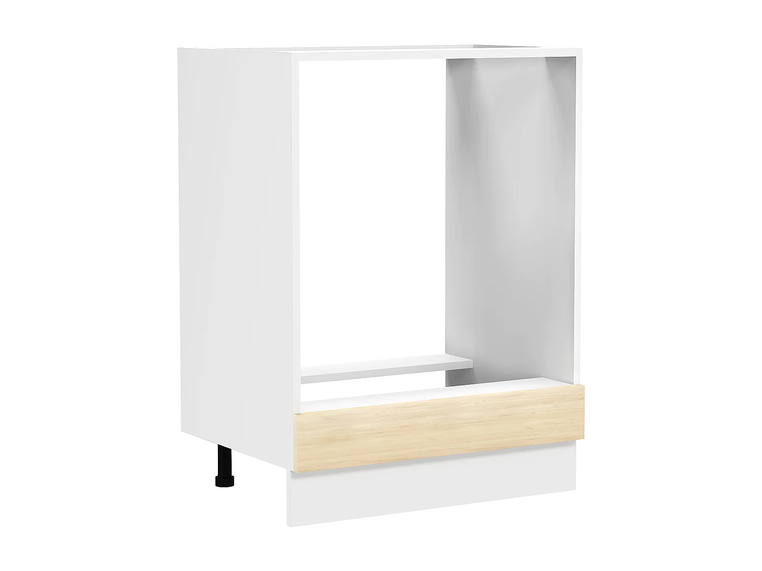 Armário para forno VCM | Dimensões aprox. A. 82 x L. 60 x. P. 46 cm | Armário de forno | Armário de forno - Fasola (Branco / Carvalho Mel)