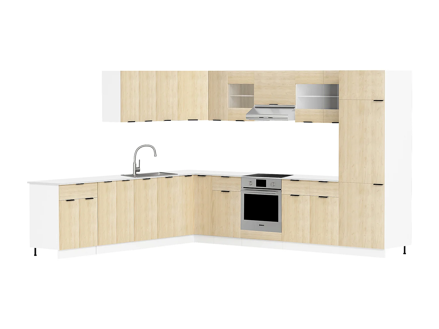 Kitchen furniture Furnishing cabinet & oven cabinet Fasola White / Honey oak H. 82 x W. 60 x D. 46 cm