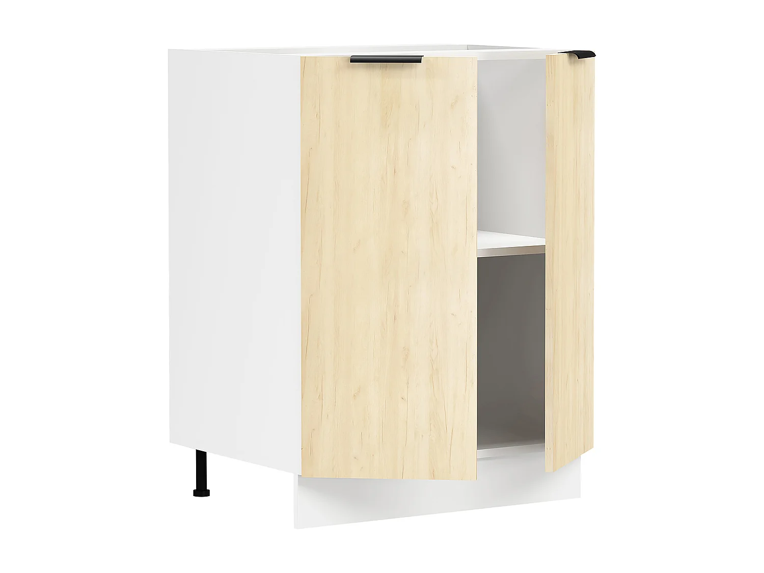 Kitchen furniture cabinet Fasola White / Honey oak H. 82 x W. 60 x D. 46 cm