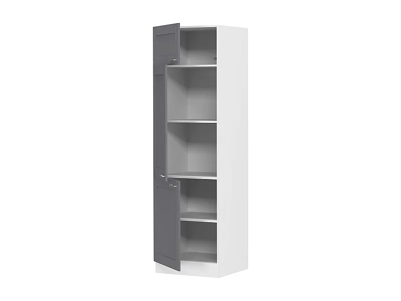 Kitchen furniture cabinet Colura White / Anthracite H. 207 x W. 60 x D. 57 cm