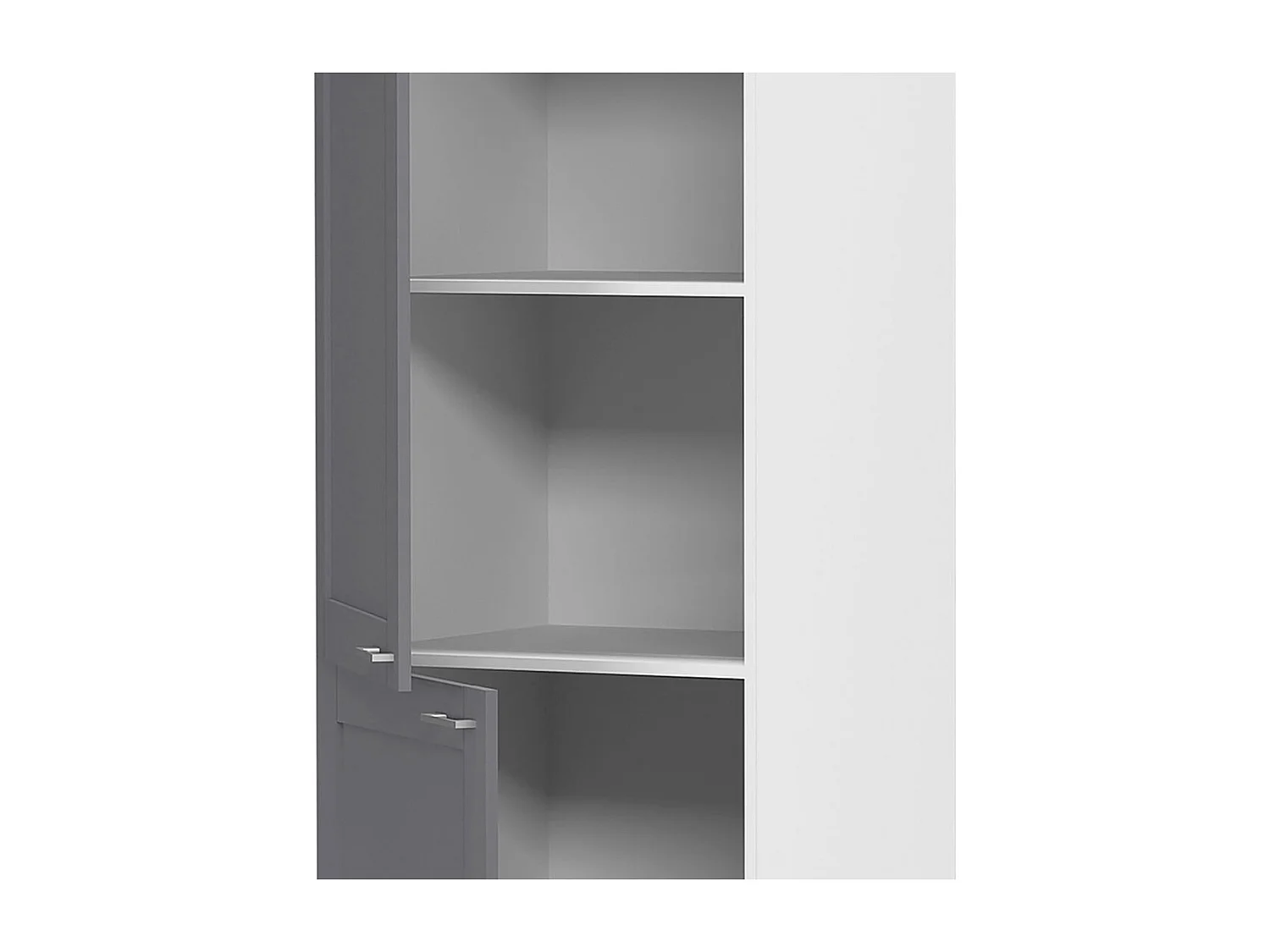 Kitchen furniture cabinet Colura White / Anthracite H. 207 x W. 60 x D. 57 cm
