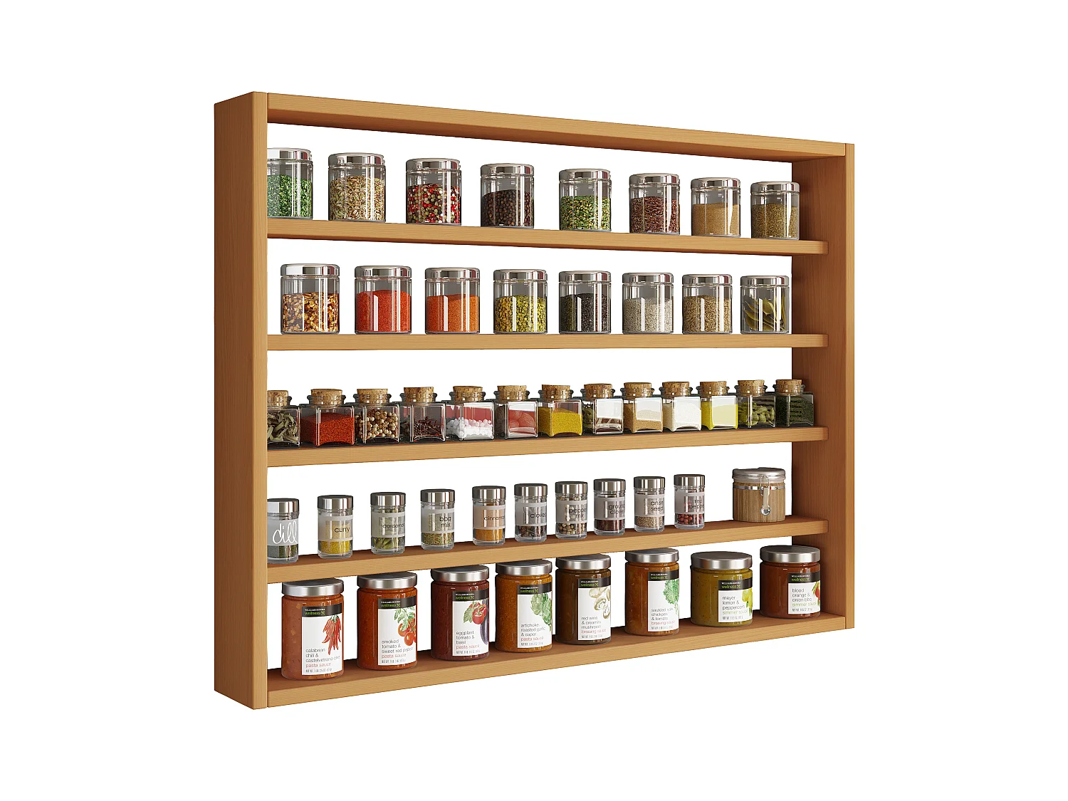 Kitchen furniture hanging cabinet Esaldi Book H. 60 x W. 80 x D. 10 cm