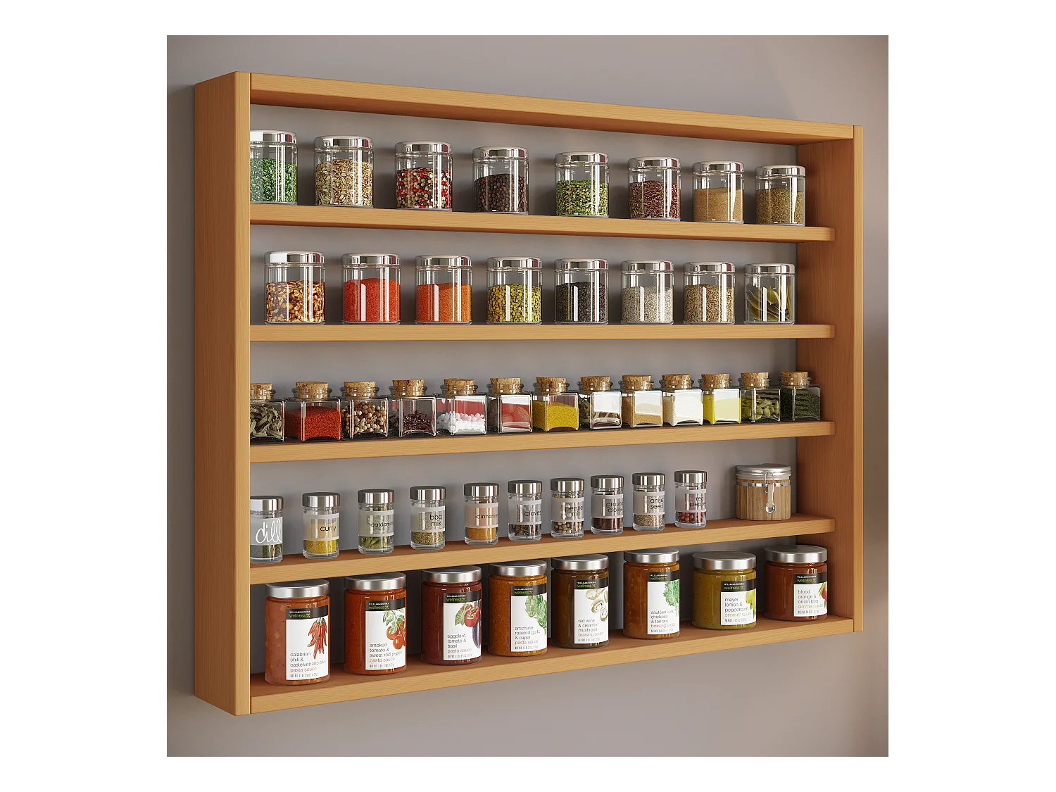 Mobiliário de cozinha pendurado Esaldi Livro A. 60 x L. 80 x P. 10 cm