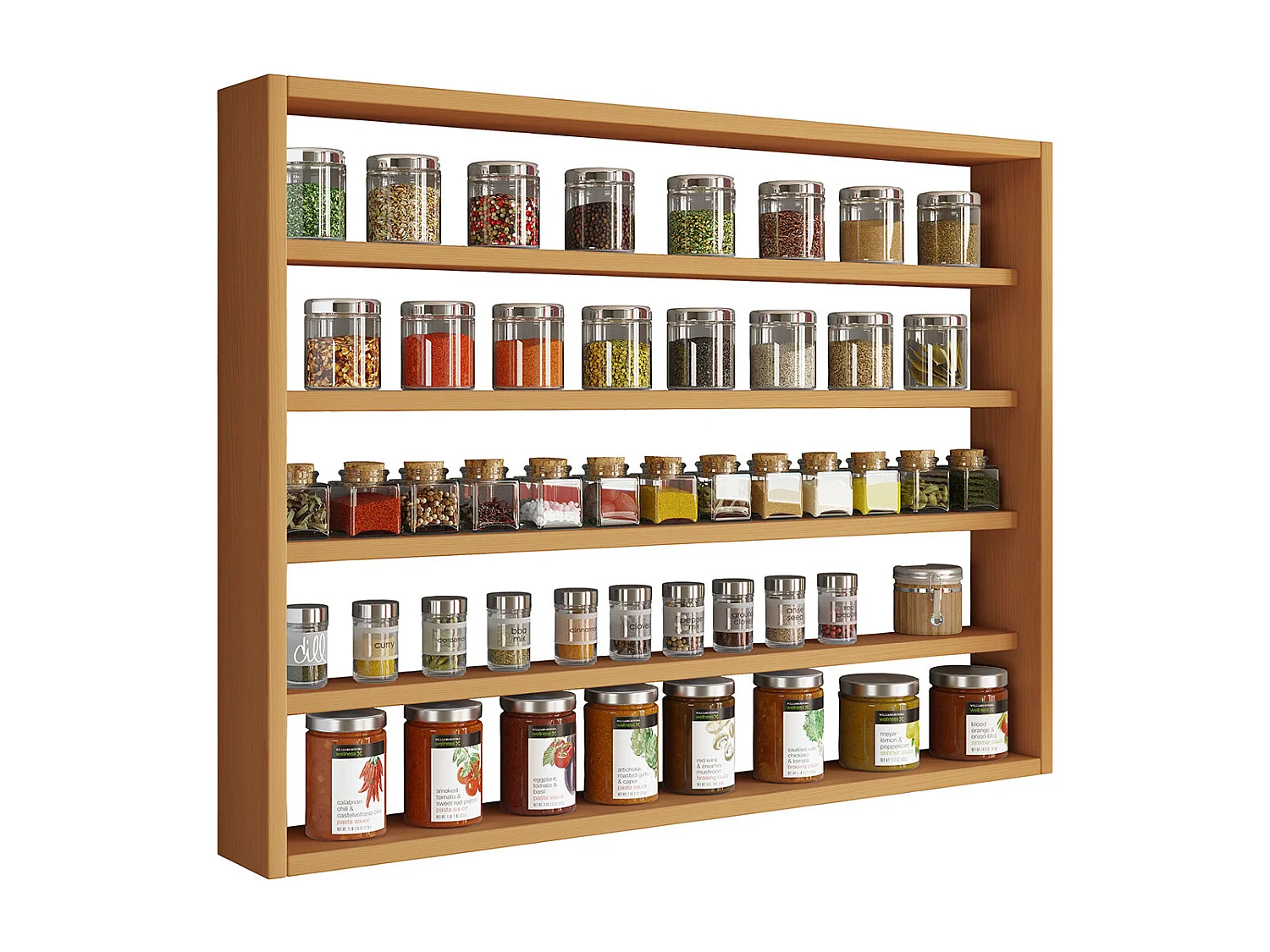 Kitchen furniture hanging cabinet Esaldi Book H. 60 x W. 80 x D. 10 cm