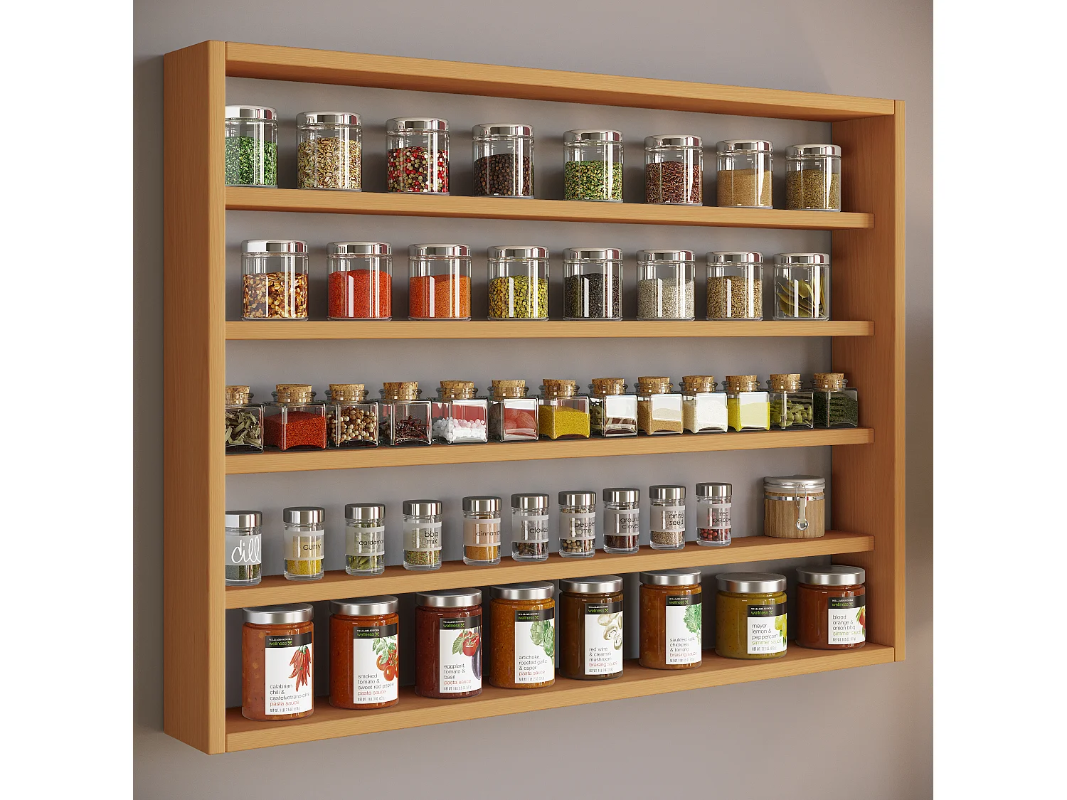 Kitchen furniture hanging cabinet Esaldi Book H. 60 x W. 80 x D. 10 cm