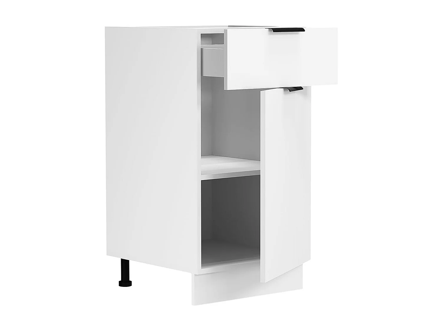 Kitchen furniture cabinet Fasola White H. 82 x W. 40 x D. 46 cm